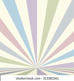 Pastel colors burst vector background.