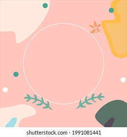 Pastel colors. doodle. Hand drew various shapes. Suitable for social media posts, mobile apps, banners design and Wall painting. Vector fashion backgrounds. Art Print