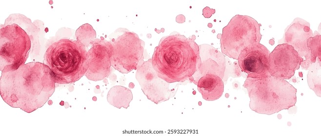 Pastel colors flowers in the light watercolor background, card with wild herbs	