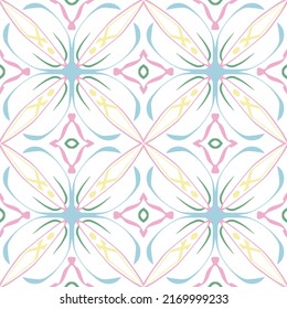 Pastel colors Geometric Pattern with Tribal Shape. Designed in Ikat, Boho, Aztec, Folk, Motif, Gypsy, Arabic Style. Ideal for Fabric Garment, Ceramics, Wallpaper, tiles.
