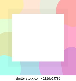 Pastel Colors Rectangle Frame Vector Design Stock Vector (Royalty Free ...