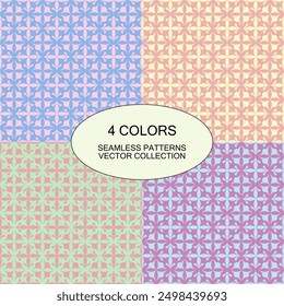 Pastel colors seamless pattern design in vector. Design for fabric, clothing, print, paper, etc. 
