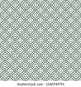 Pastel colors seamless pattern with repeated overlapping circles. Round links chain motif. Geometric abstract background. Simple surface texture. Digital paper, textile print, page fill. Vector art