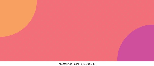 pastel colour background illustration with rounded corners and polka dot pattern in ultra wide panoramic format, vintage look and feel