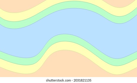 Pastel colour shape abstract background with blue green yellow and orange colors. can use for poster, banner, flyer, pamphlet, leaflet, brochure, catalog, web, website, site, card background