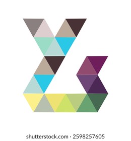 Pastel colour with triangle geometric pattern design for background, carpet, fabric, wallpaper,wrapping paper, logo, symbols, textiles and decor.