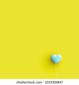 Pastel coloured 3D hearts, vector illustration