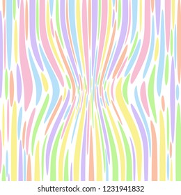 Pastel coloured abstract striped hourglass texture that looks like tree bark. Groovy, psychedelic vector background.
