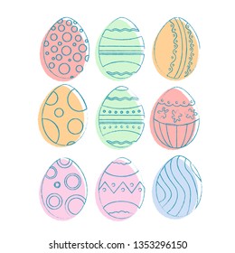 Pastel Coloured Easter Egg Vectors Stock Vector (Royalty Free ...