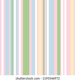 Pastel coloured seamless stripes pattern. Abstract vector background. Stylish colors.