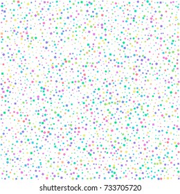 Pastel confetti background with squares. Rainbow colors confetti. Surface with colored particles. Ideal for website backgrounds, flyers, brochures, banners, badges, posters etc