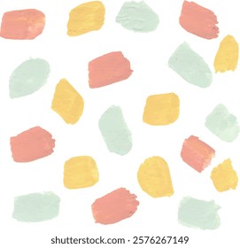 Pastel confetti hand drawn watercolor abstract