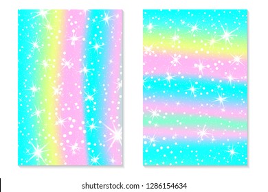 Pastel confetti unicorn pattern. Vector illustration. 