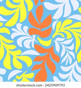 Pastel Continuous Abstract Isolated Garden Watercolor Texture. Vibrant Repetitive Classic Beauty Branch Element Background. Hippie Repeated Decoration Monstera Template Wallpaper.