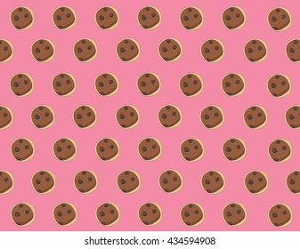 pastel cookie cartoon background vector EPS10
