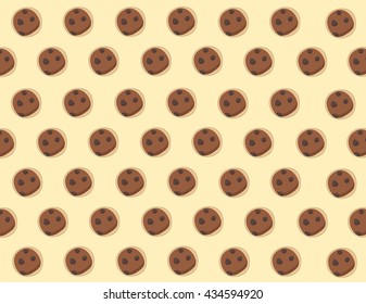 pastel cookie cartoon background vector EPS10