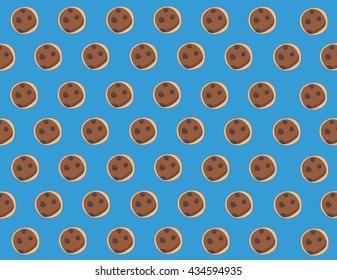 pastel cookie cartoon background vector EPS10