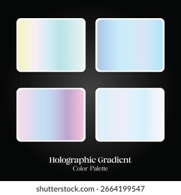 Pastel Cotton Candy Gradient Color Swatches