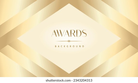 Pastel cream gold award graphic background. Modern glitter template sparkling elegant luxury premium corporate abstract design.