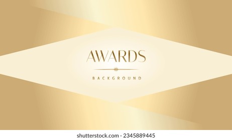 Pastel cream gold award graphic background. Modern glitter template sparkling elegant luxury premium corporate abstract design.
