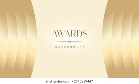 Pastel cream gold award graphic background. Modern glitter template sparkling elegant luxury premium corporate abstract design.