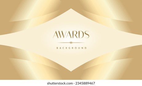 Pastel cream gold award graphic background. Modern glitter template sparkling elegant luxury premium corporate abstract design.