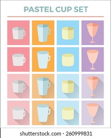 Pastel cup set