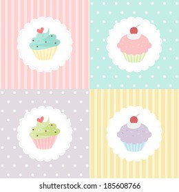 Pastel Cupcakes