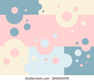 Pastel Cute Circle Jigsaw Background