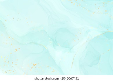 Pastel Cyan Mint Liquid Marble Watercolor Stock Vector (Royalty Free ...