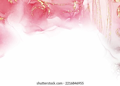 Pastel cyan mint liquid marble watercolor background with gold lines and brush stains. Teal turquoise marbled alcohol ink drawing effect. Vector illustration backdrop, watercolour wedding invitation.