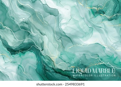 Pastel cyan mint watercolor marble background for elegant wedding invitations