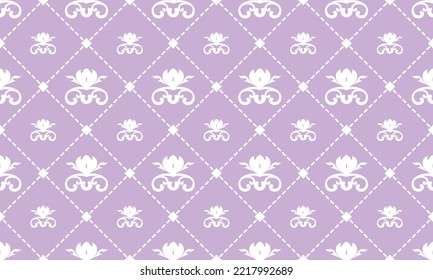 Pastel Damask pattern sheets vector seamless background wallpaper Fleur de Lis pattern Scandinavian batik Digital texture Design for print printable fabric saree border.