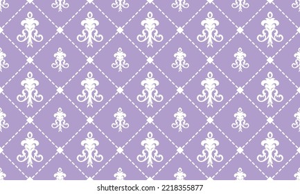 Papel de fondo sin soldadura de las hojas de patrón de Damask Pastel