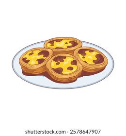 Pastel de nata adalah kue tart telur khas Portugal yang terbuat dari puff pastry dan custard telur.