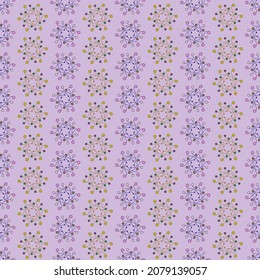 Pastel delicate circular repeat floral pattern