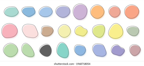 Pastel Design Shape Collection Pastel Colors Stock Vector (Royalty Free ...