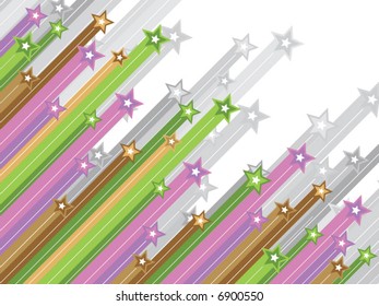 pastel diagonal shooting stars (vector)