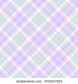 Pastel Diagonal Tartan. Seamless Check Plaid Suitable For Fashion, Interiors And Easter Decor