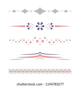 Vector de colección de diseño de los divisores Pastel