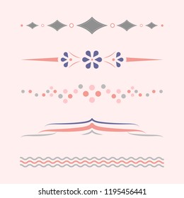 Pastel dividers design collection vector