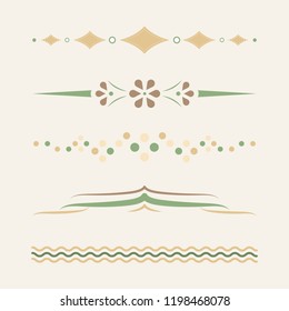 Vector de colección de diseño de los divisores Pastel