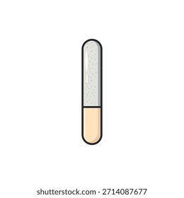 Pastel doodle ícone de vetor de arquivo de unha em um estilo limpo ilustrado. Símbolo de ferramenta de cuidado com unhas e manicura para projetos de beleza, higiene pessoal, salão e autocuidado, web design, aplicativos, mídias sociais e design gráfico.