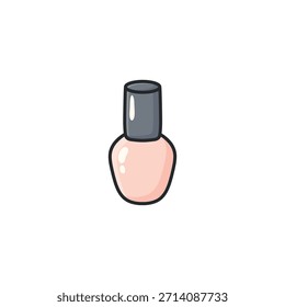 Icono de Vector de esmalte de uñas en un estilo ilustrado limpio. Símbolo de productos de belleza para manicura y uñas para estética, cosméticos, salones y proyectos de autocuidado, Diseño web, App, redes sociales y Diseño gráfico.