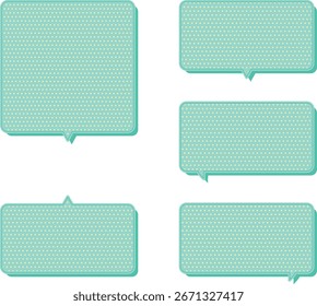 Burbujas de chat punteadas en pastel: marcos de Vector decorativos para mensajes y diseño