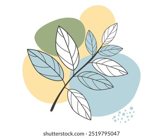 Pastel Dreams with Abstract Leaves
