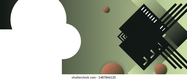 Pastel dynamic simple geometric abstract banner vector banner design. Color creative 3d universe with lines, dots, gradients