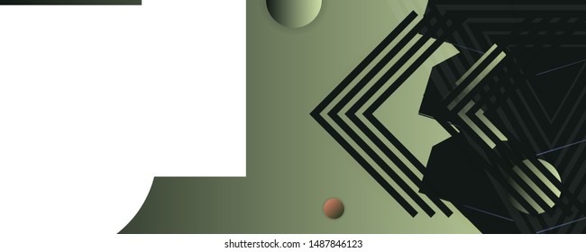 Pastel dynamic simple geometric abstract banner vector banner design. Color creative 3d universe with lines, dots, gradients