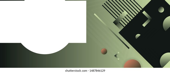 Pastel dynamic simple geometric abstract banner vector banner design. Color creative 3d universe with lines, dots, gradients