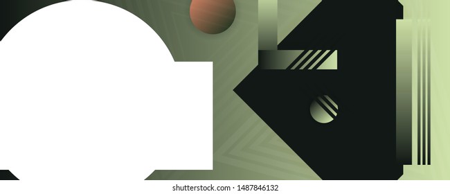 Pastel dynamic simple geometric abstract banner vector banner design. Color creative 3d universe with lines, dots, gradients
